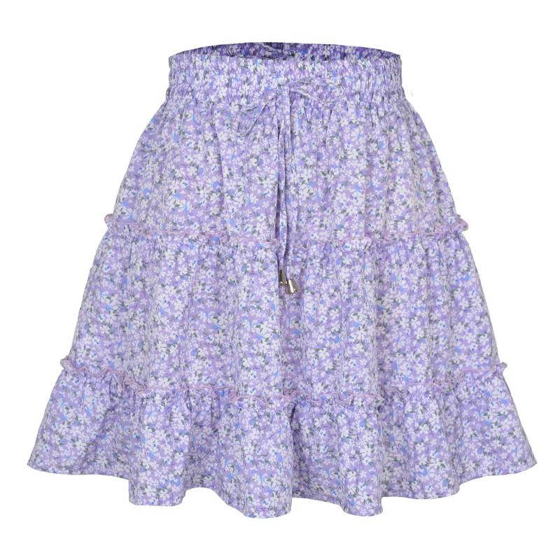 robe couleur violet avec petites fleurs