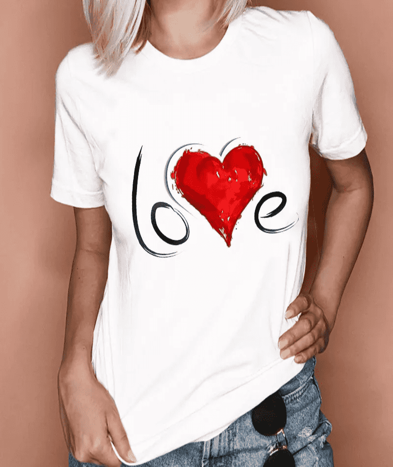 Tee-shirt love coeur